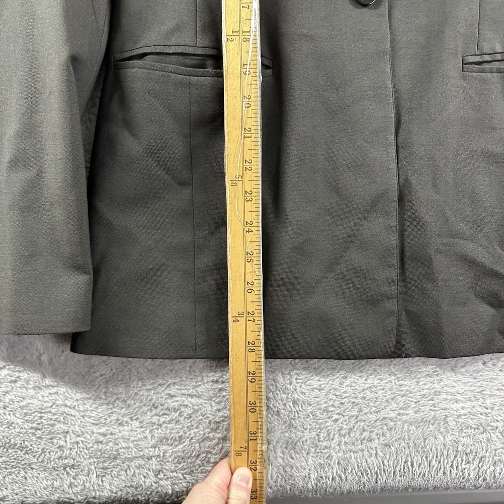 Vintage Louis Dell'Olio Wool Blazer Womens 10 Gray Three Button Workwear Office - Picture 5 of 12